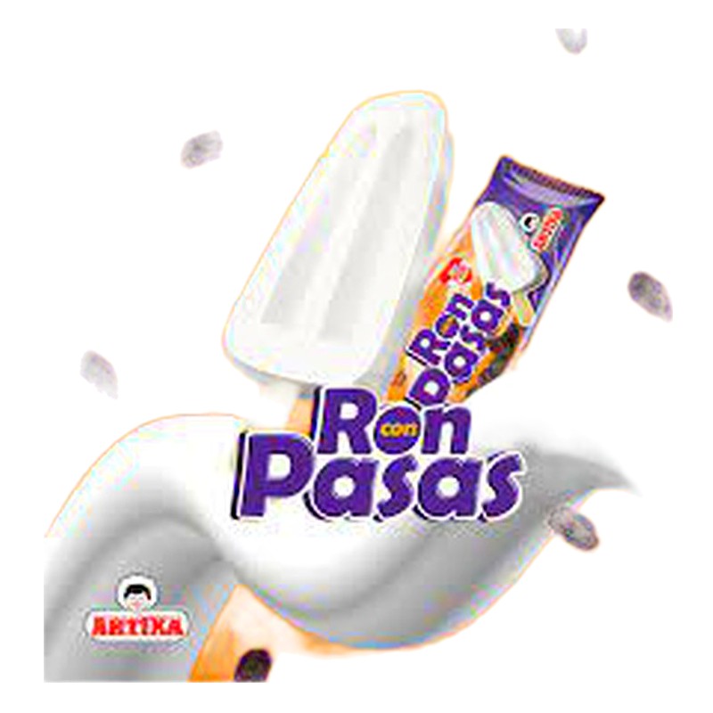 HELADO ARTIKA RON CON PASAS 61G