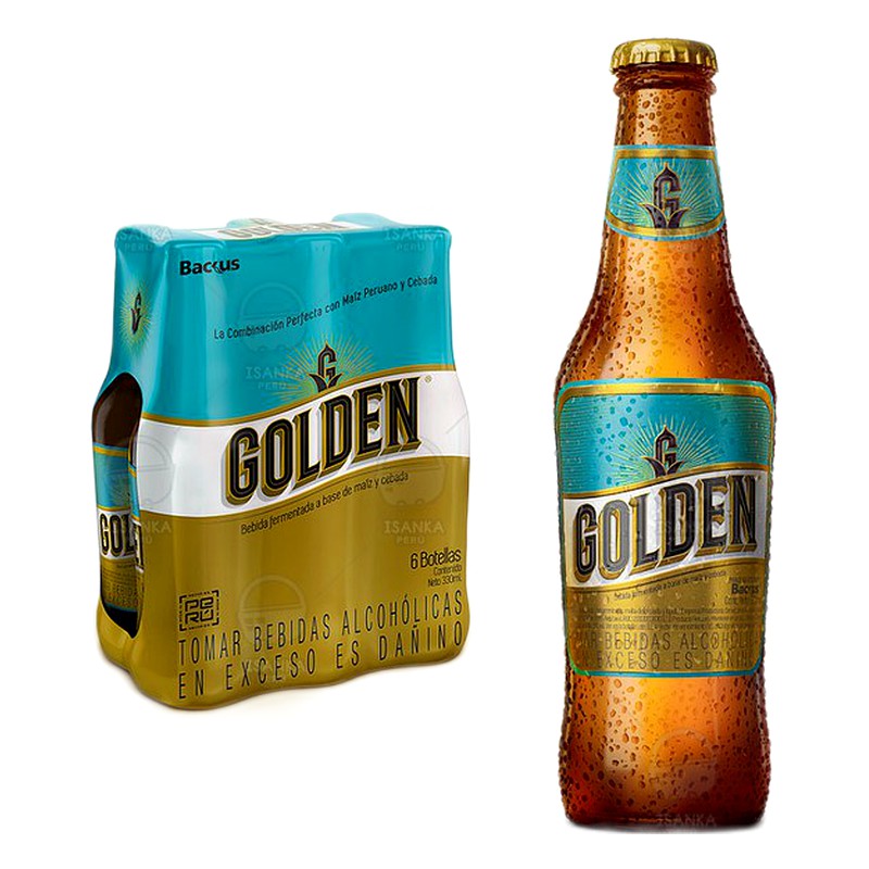 CERVEZA GOLDEN BOTELLA SIX PACK 330ML 