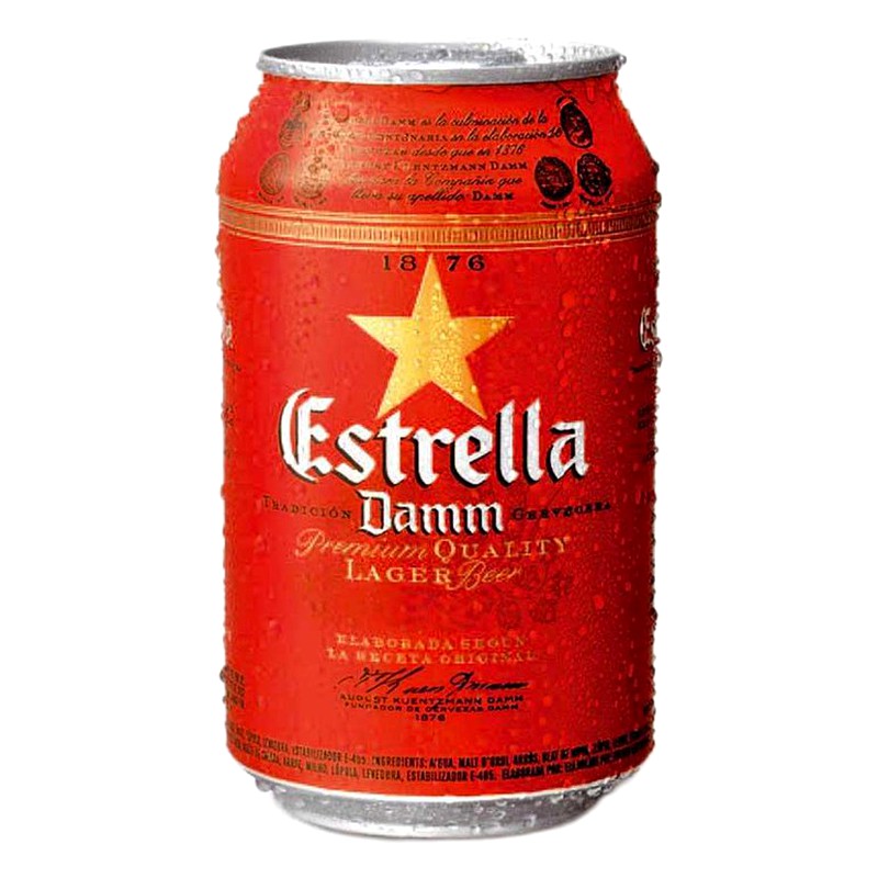 CERVEZA ESTRELLA DAMM LATA X UND 330ML