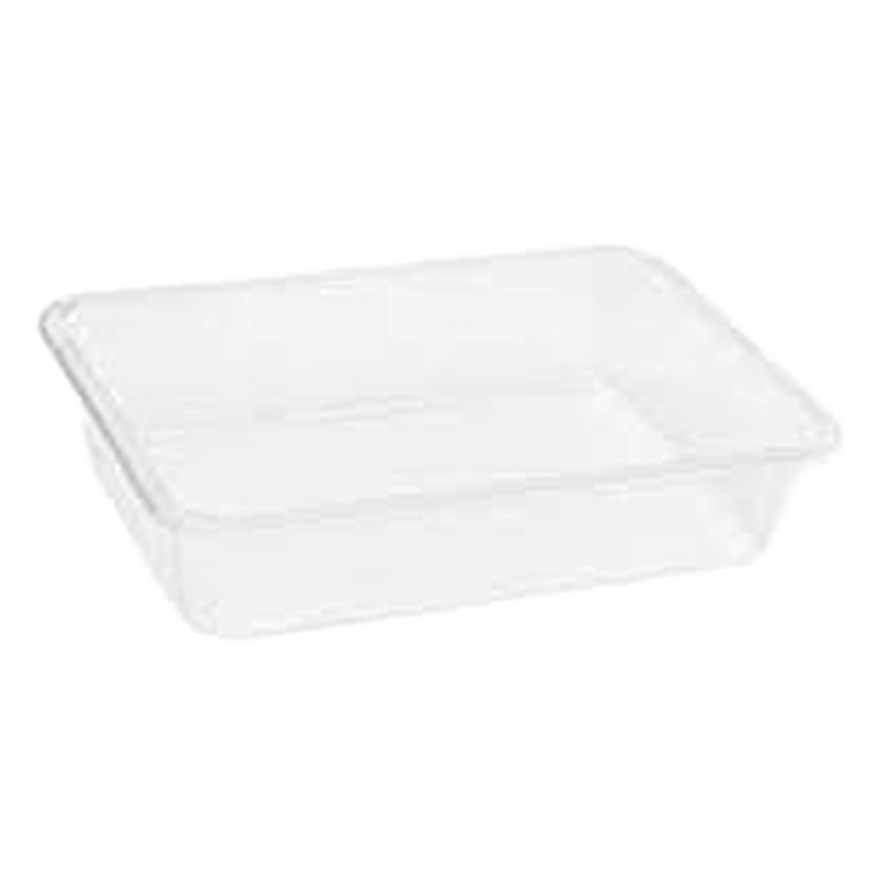 PLATO RECTANGULAR TRANSPARENTE 1LT (SIN TAPA) 1/2 CIENTO