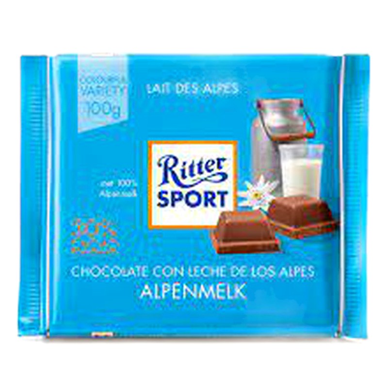 RITTER SPORT CHOCOLATE CON LECHE 30% CACAO 100G 