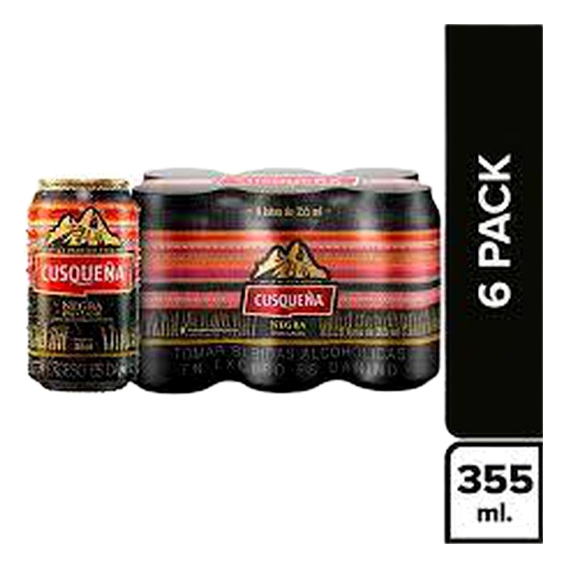 CUSQUEÑA NEGRA LATA 355ML SIX PACK 
