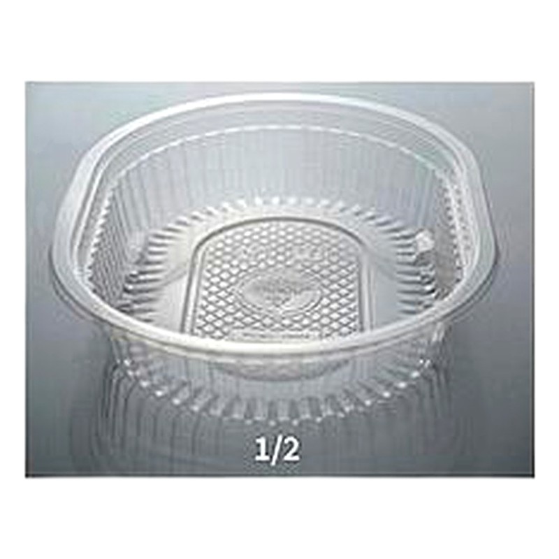 BANDEJA OVALADA TRANSPARENTE BELEN 1/2  25 UND 