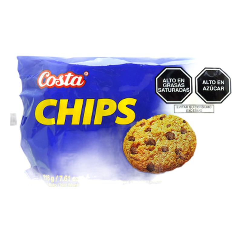 CHOCO CHIPS X PAQUETE 216G