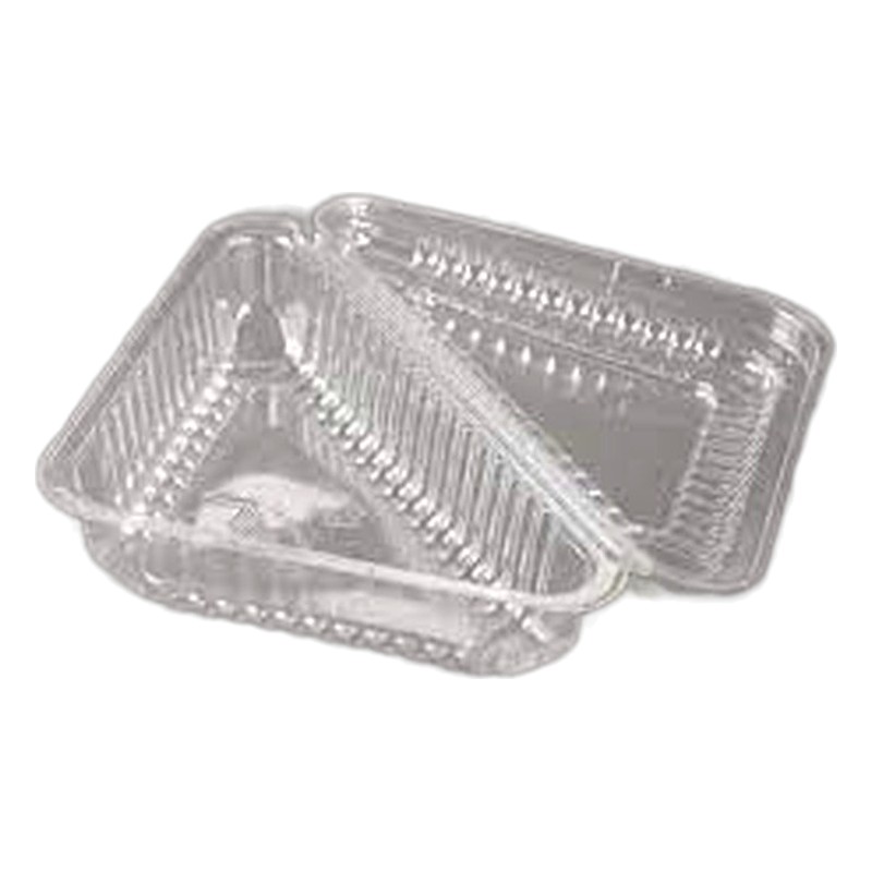 PLATO TRIANGULAR TRANSP. PLASTICO C/TAPA (25 UND)