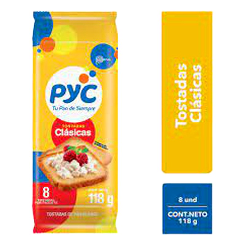 TOSTADAS CLASICAS PYC 118G 