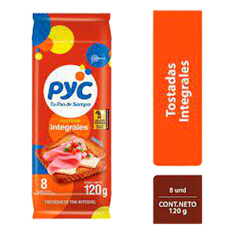 TOSTADAS INTEGRALES PYC 120G