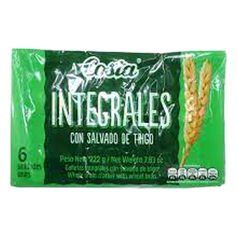 INTEGRALES GALLETA CON CEREAL X PAQUETE 222G