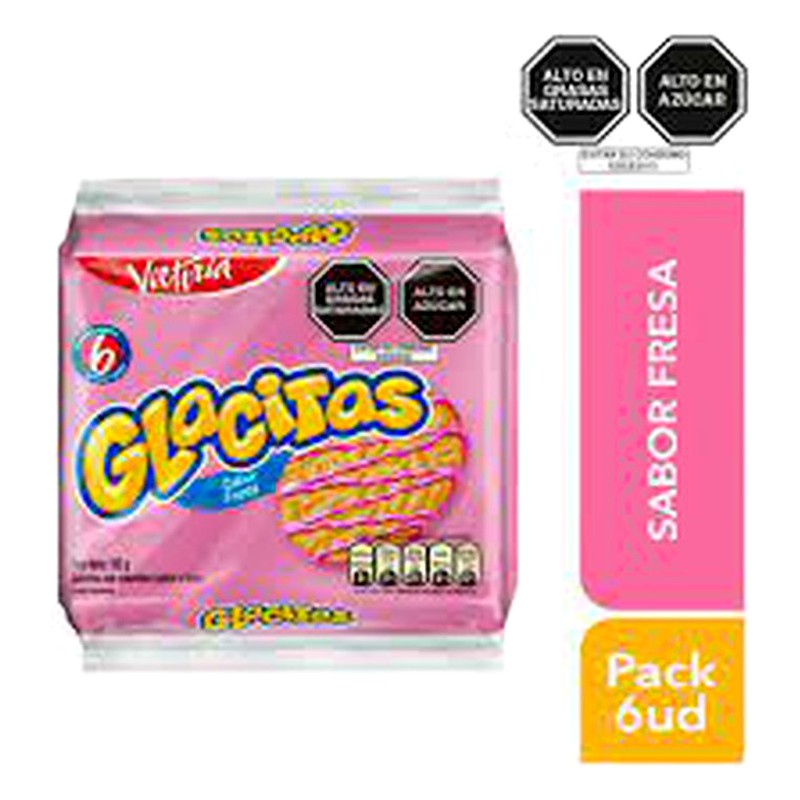 GLACITAS SABOR FRESA X PQ 192G 