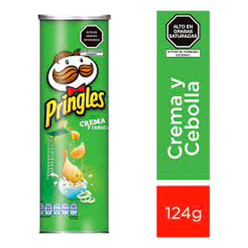 PRINGLES CREMA Y CEBOLLA 124G 