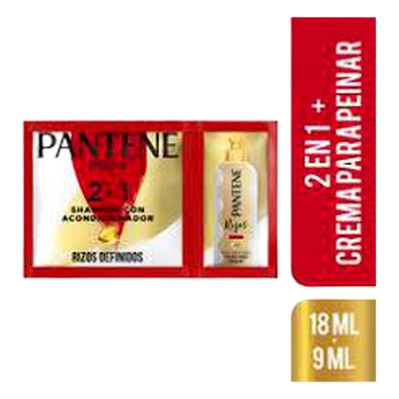 SHAMPOO Y ACONDICIONADOR PANTENE SACHET RIZOS DEFINIDOS 18ML