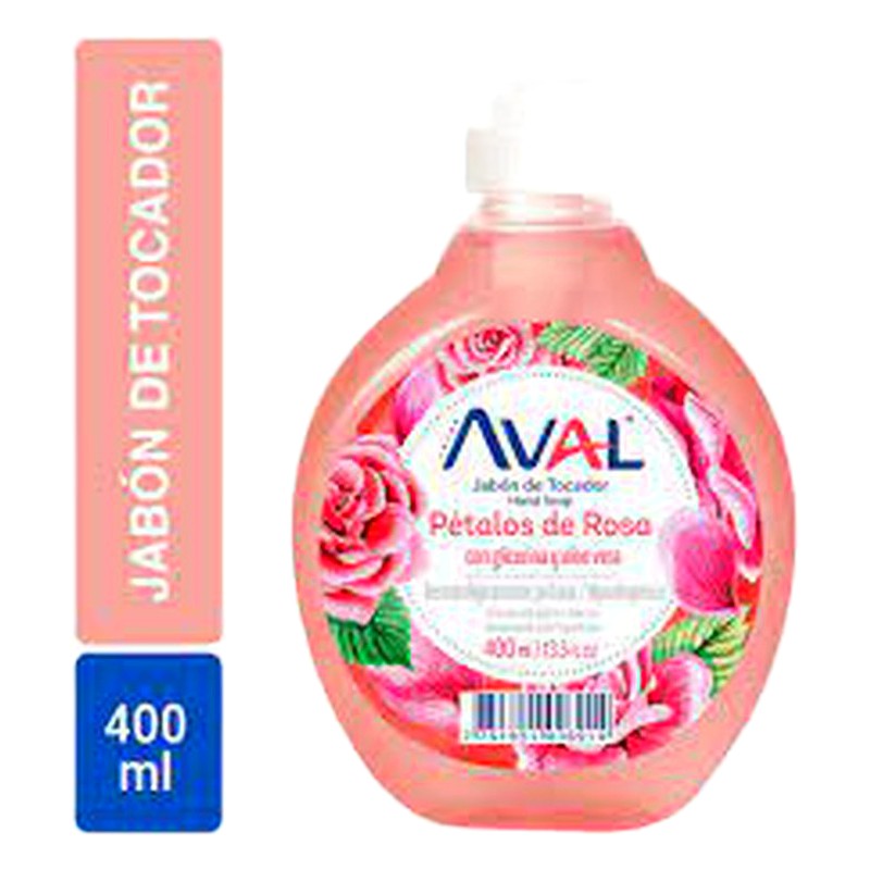 JABON AVAL PETALOS DE ROSA 400ML