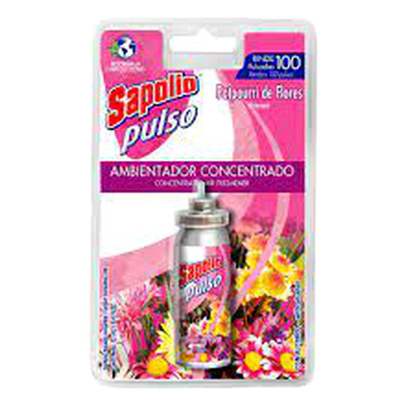 AMBIENTADOR REPUESTO PULSO SAPOLIO FLORES 12ML