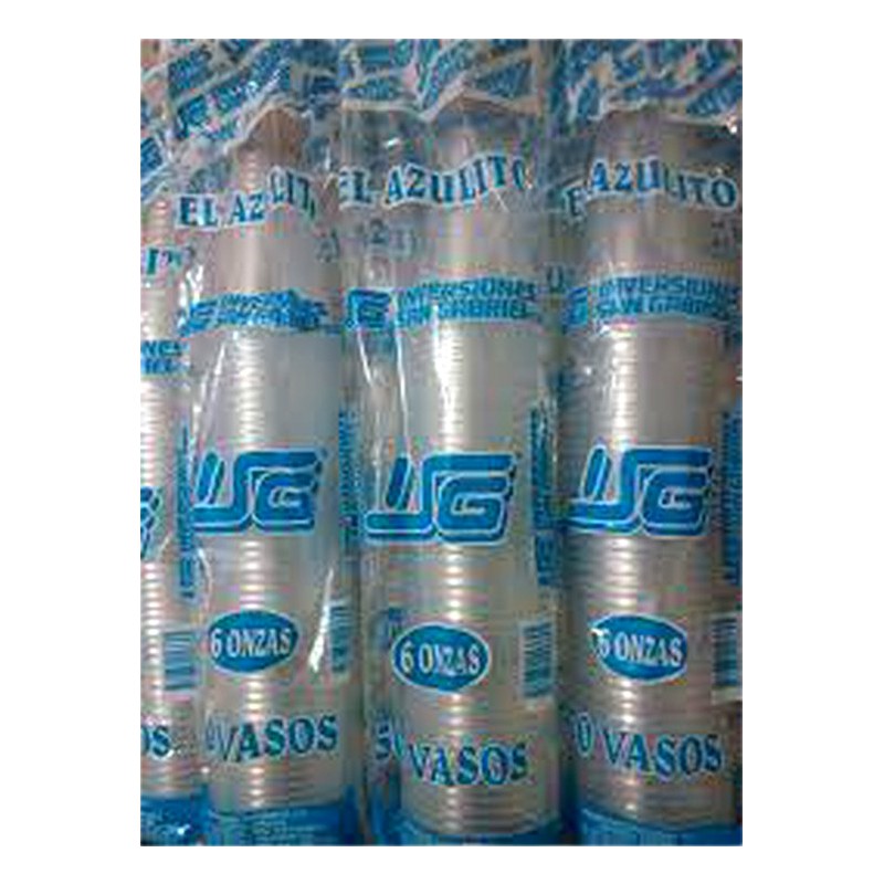 VASO TRANSPARENTE EL AZULITO 12 OZ (1.CIENTO)