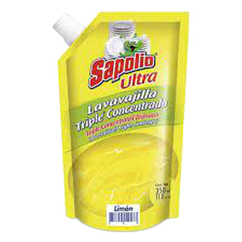LAVAVAJILLAS SAPOLIO LIQUIDO ULTRA X3 LIMON 350ML 