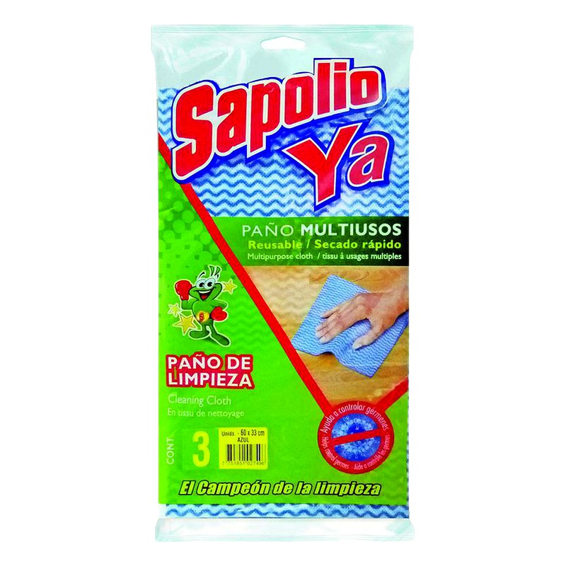 PAÑO MULTIUSOS SAPOLIO X 3 UND