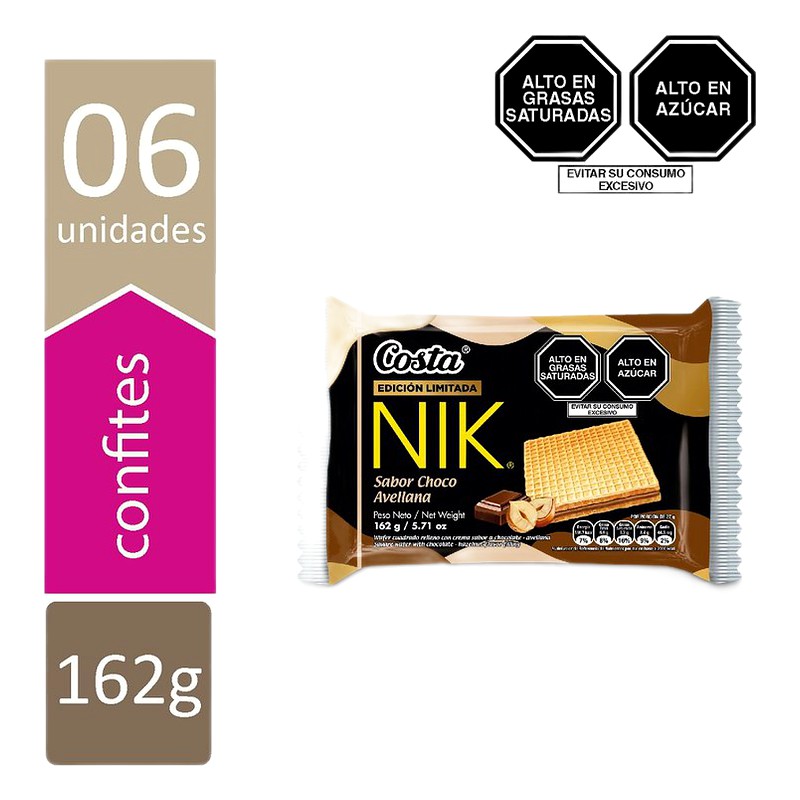 NIK SABOR CHOCOLATE X PAQUETE 162G  