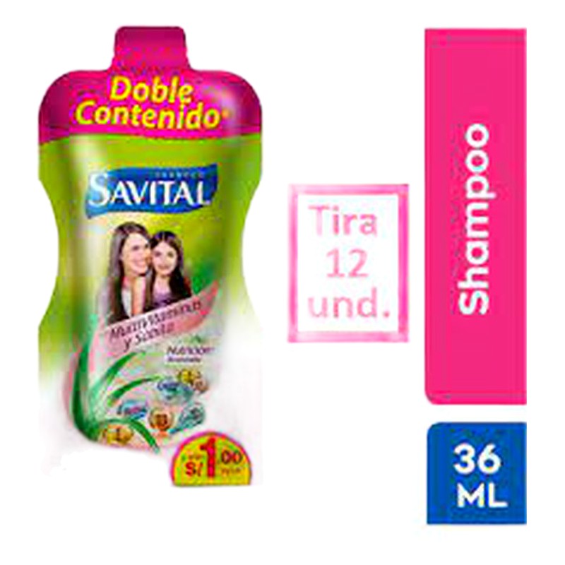 SHAMPOO SAVITAL MULTIOLEOS Y SABILA 36ML