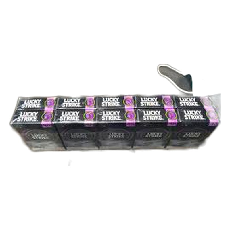 CIGARRO LUCKY STRIKE MORA X 1/2 PAQUETE (DE10 CAJETILLAS X 10 UND)