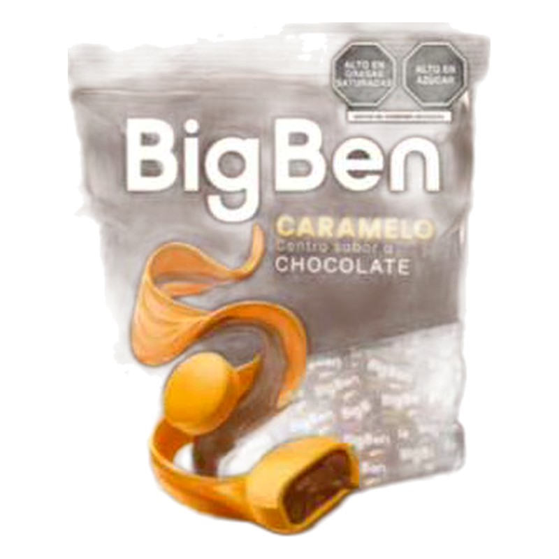 BIGBEN CARAMELO RELLENO SABOR A CHOCOLATE X BOLSA (100UND )