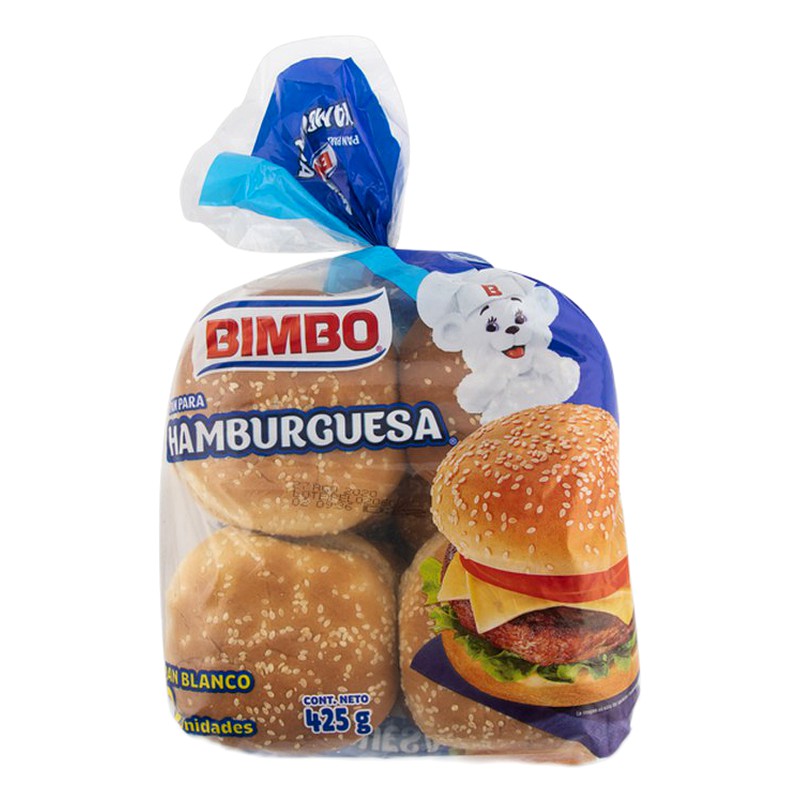 PAN DE HAMBURGUESA RENDIDOR BIMBO 344G 