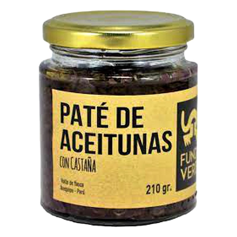 PATE DE ACEITUNA CASTAÑA FUNDO VERDE 210G