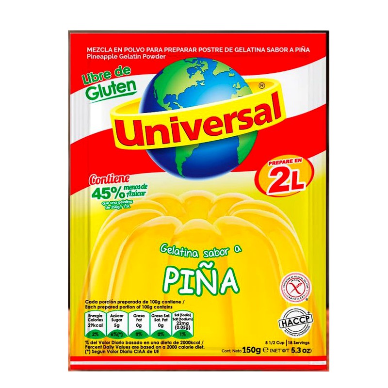 GELATINA SABOR PIÑA UNIVERSAL 150G 