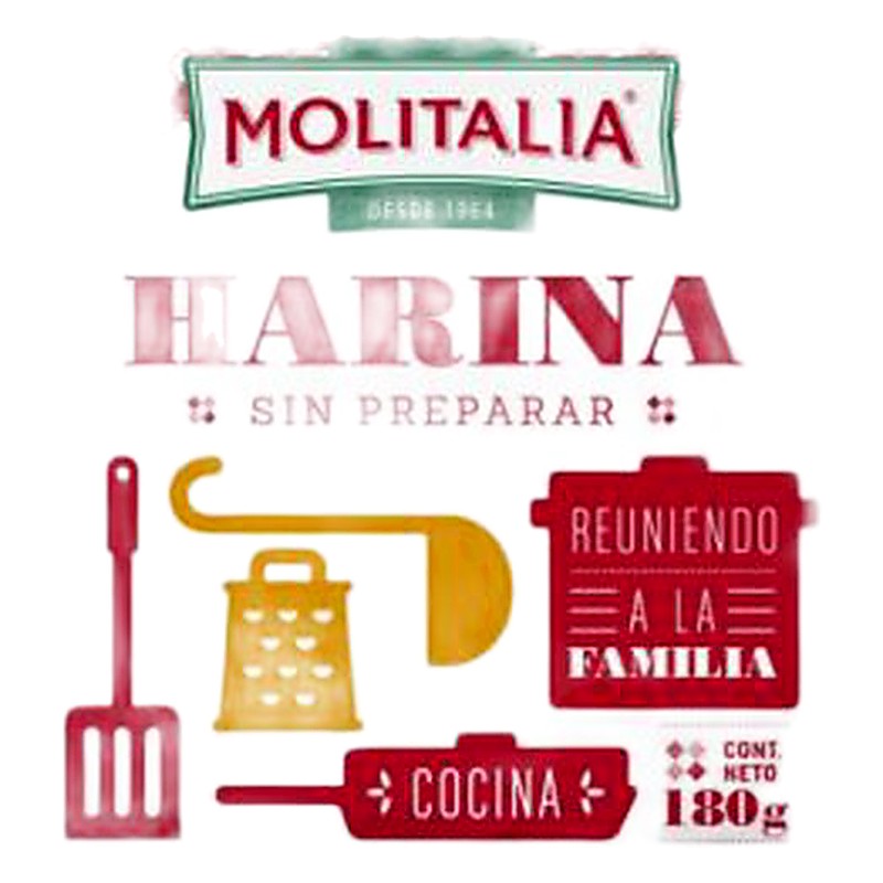 HARINA SIN PREPARAR MOLITALIA 180G 