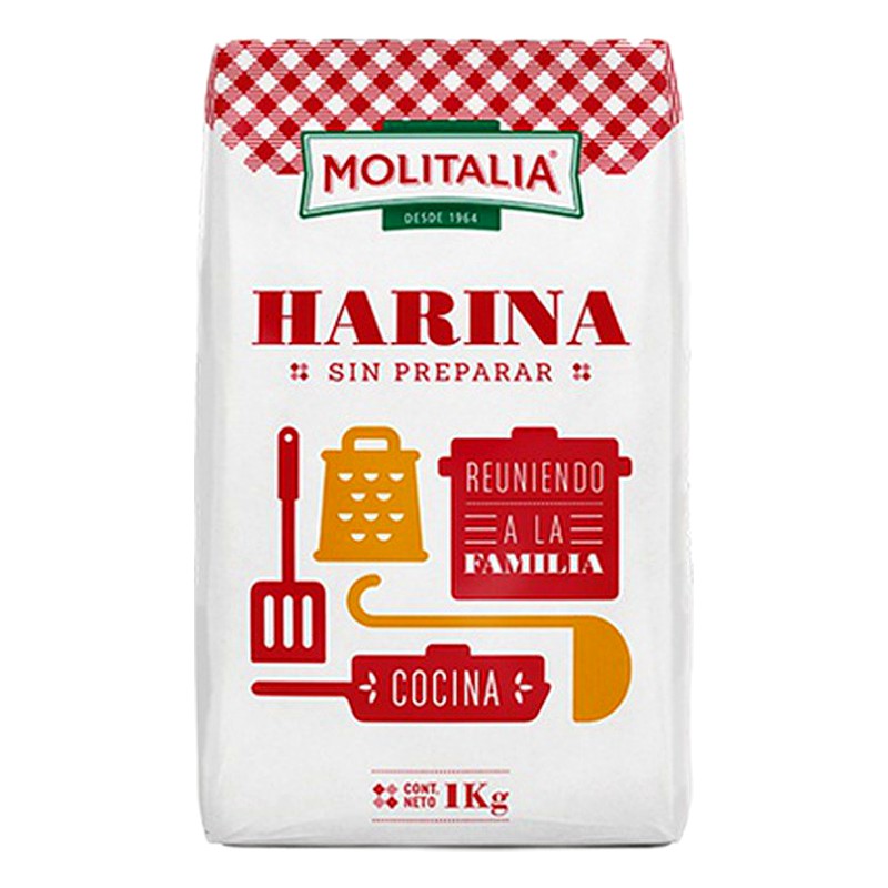 HARINA SIN PREPARAR MOLITALIA 1KG 