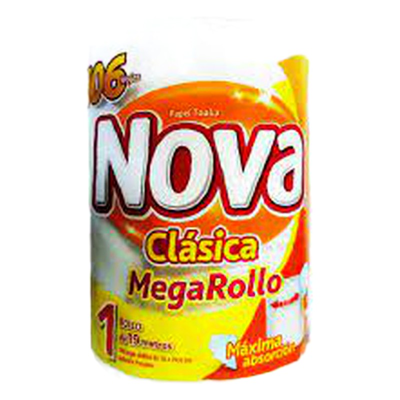 PAPEL TOALLA NOVA CLASICO 1 ROLLO 106 HOJAS 