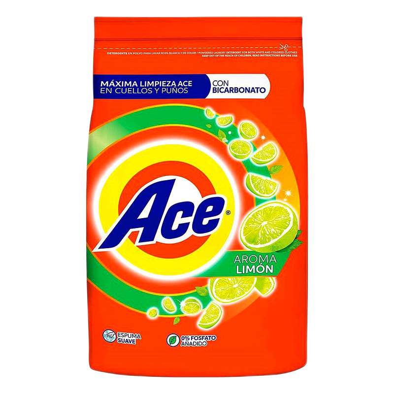 DETERGENTE ACE LIMPIEZA AROMA LIMON 480G 