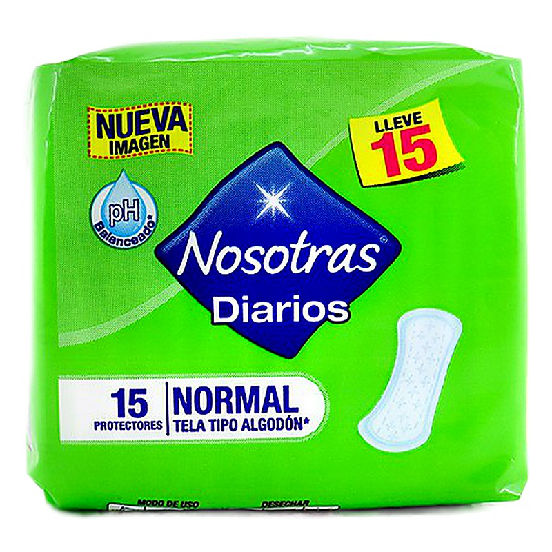 NOSOTRAS TOALLITAS DIARIAS NORMAL 15 UND