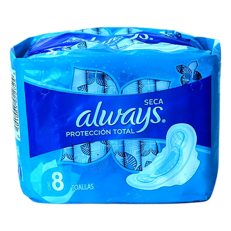 ALWAYS TOALLAS PROTECCION TOTAL 8UND 