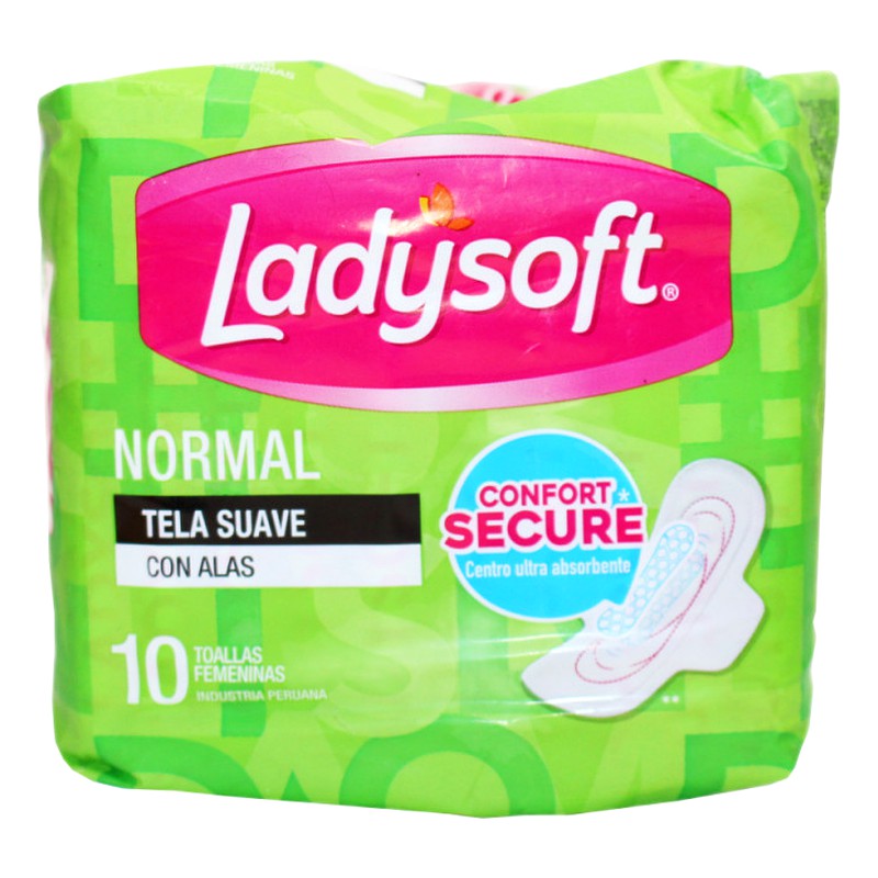 LADYSOFT TOALLAS NORMAL 10 UND