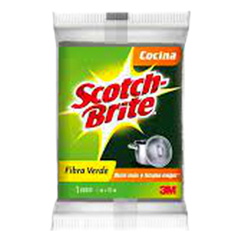 ESPONJA SCOTCH-BRITE FIBRA VERDE 10CM X 13.5CM 