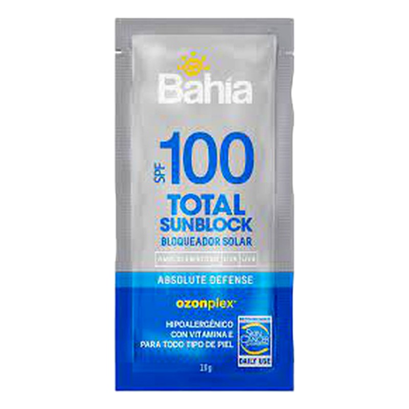 BLOQUEADOE BAHIA TOTAL SUN BLOCK SPF 100 10GR 