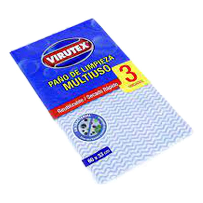 PAÑO DE LIMPIEZA MULTIUSOS REUTILIZABLE VIRUTEX 3 UND 