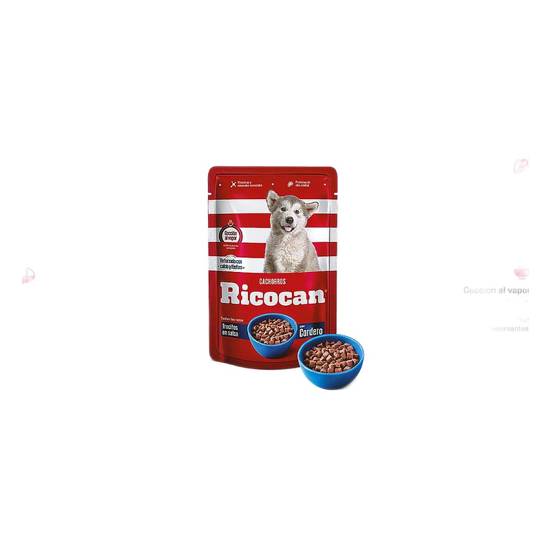 RICOCAN CACHORROS SOBRE DE TROCITOS EN SALSA DE CORDERO 100G