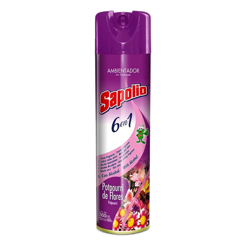 AMBIENTADOR SAPOLIO POTPOURRI DE FLORES 360ML 