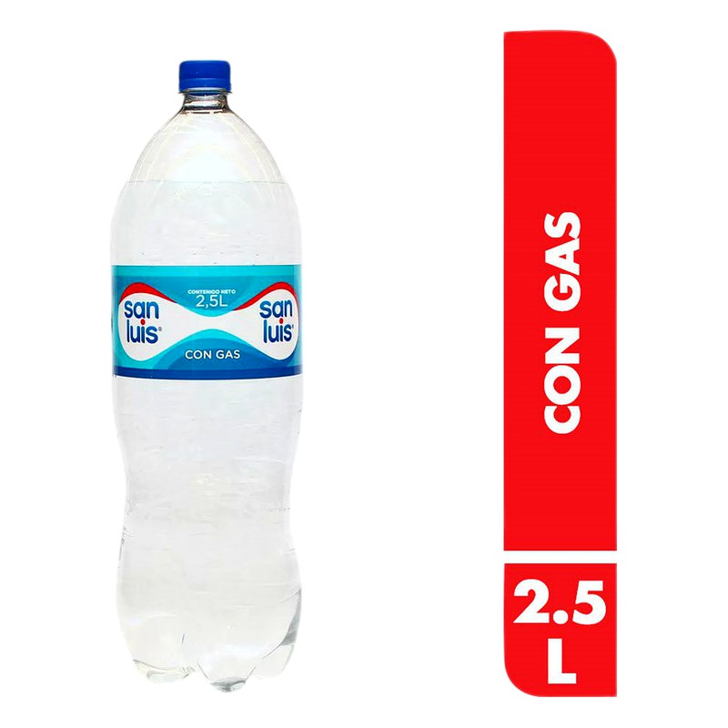 AGUA SAN LUIS CON GAS 2.5LT