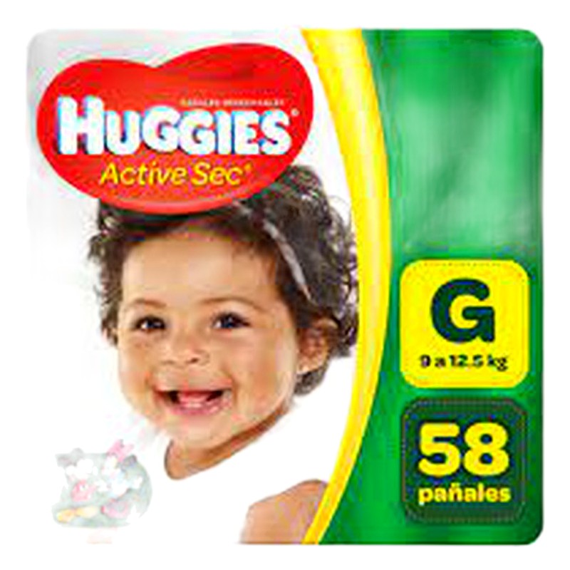 PAÑAL HUGGIES ACTIVE SEC TALLA G 