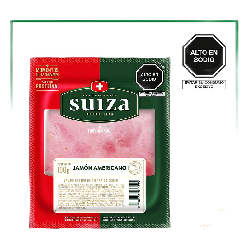 JAMON AMERICANO SUIZA 100G 