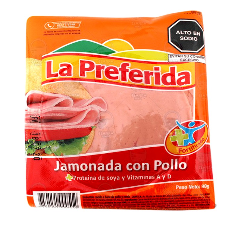 JAMONADA CON POLLO LA PREFERIDA 90G 