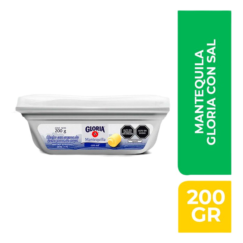 MANTEQUILLA CON SAL EN POTE GLORIA 200G