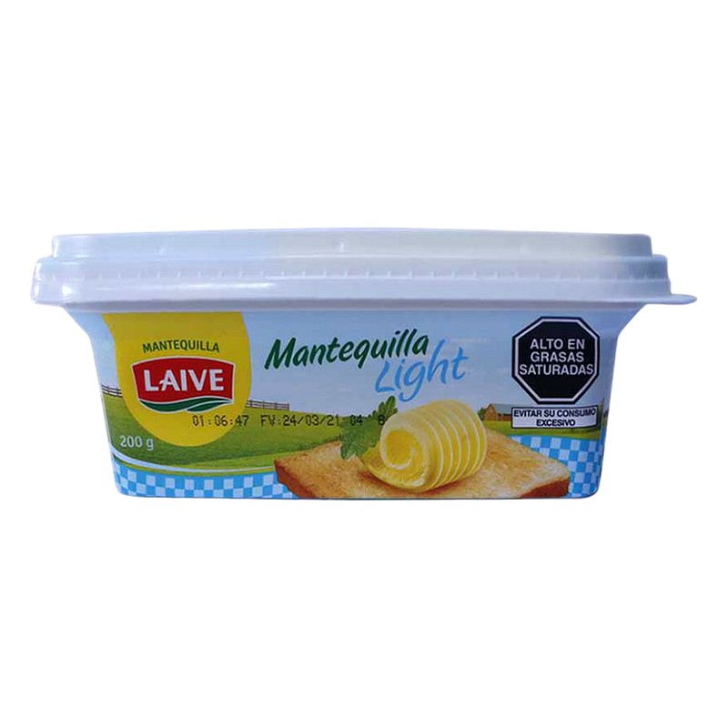 CREMA A BASE DE MANTEQUILLA LIGHT LAIVE POTE 180G